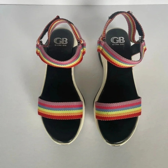 Gianni Bini Rainbow platform sandals size 8 - Picture 5 of 9